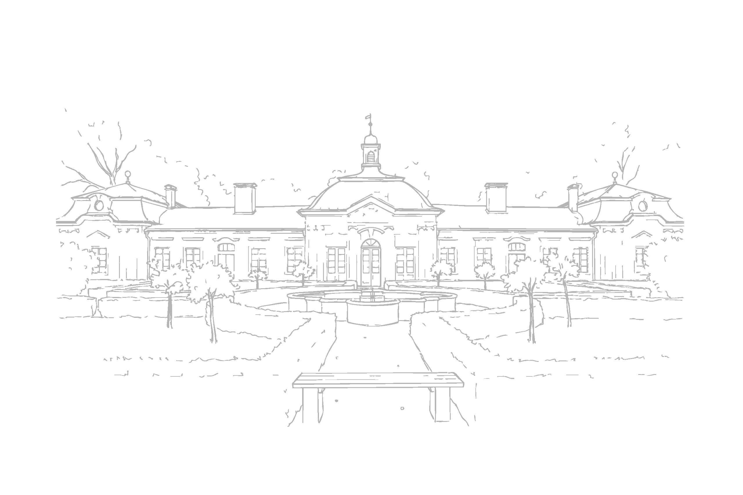 Ilustrace zámku na svatební oznámení