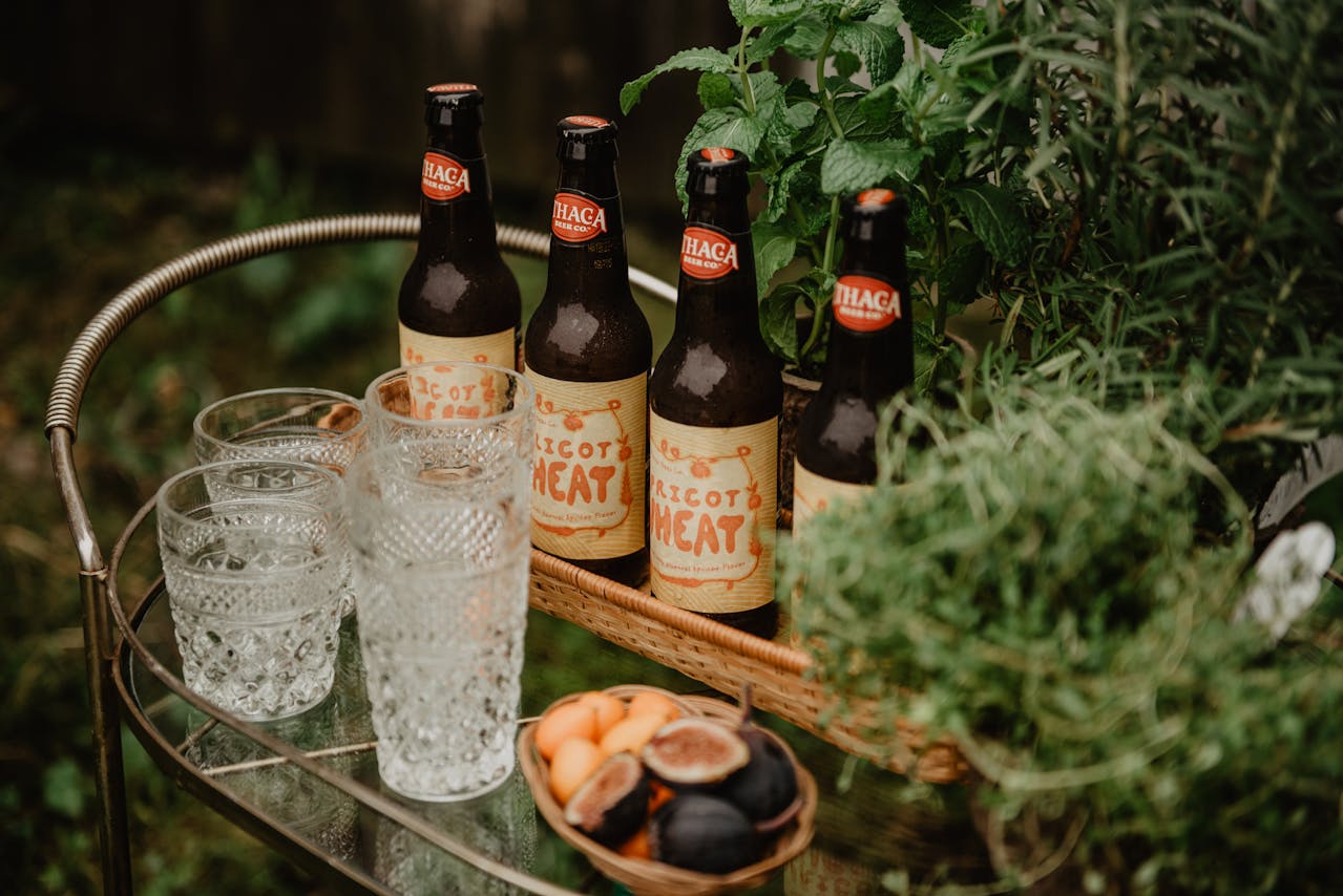 Barový koutek na svatbě